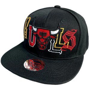 Mitchell & Ness Chicago Bulls Snapback Hat Cap Hardwood Classic And Vintage NBA